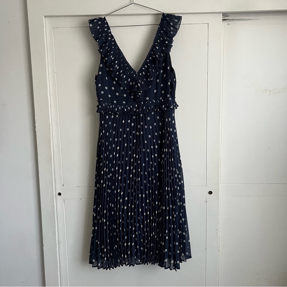 Sezane Rachelle Dress - Polka Dot Navy - Picture 3 of 10